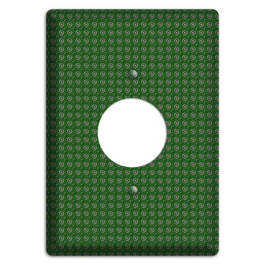 Green Concentric Dots Single Receptacle Wallplate