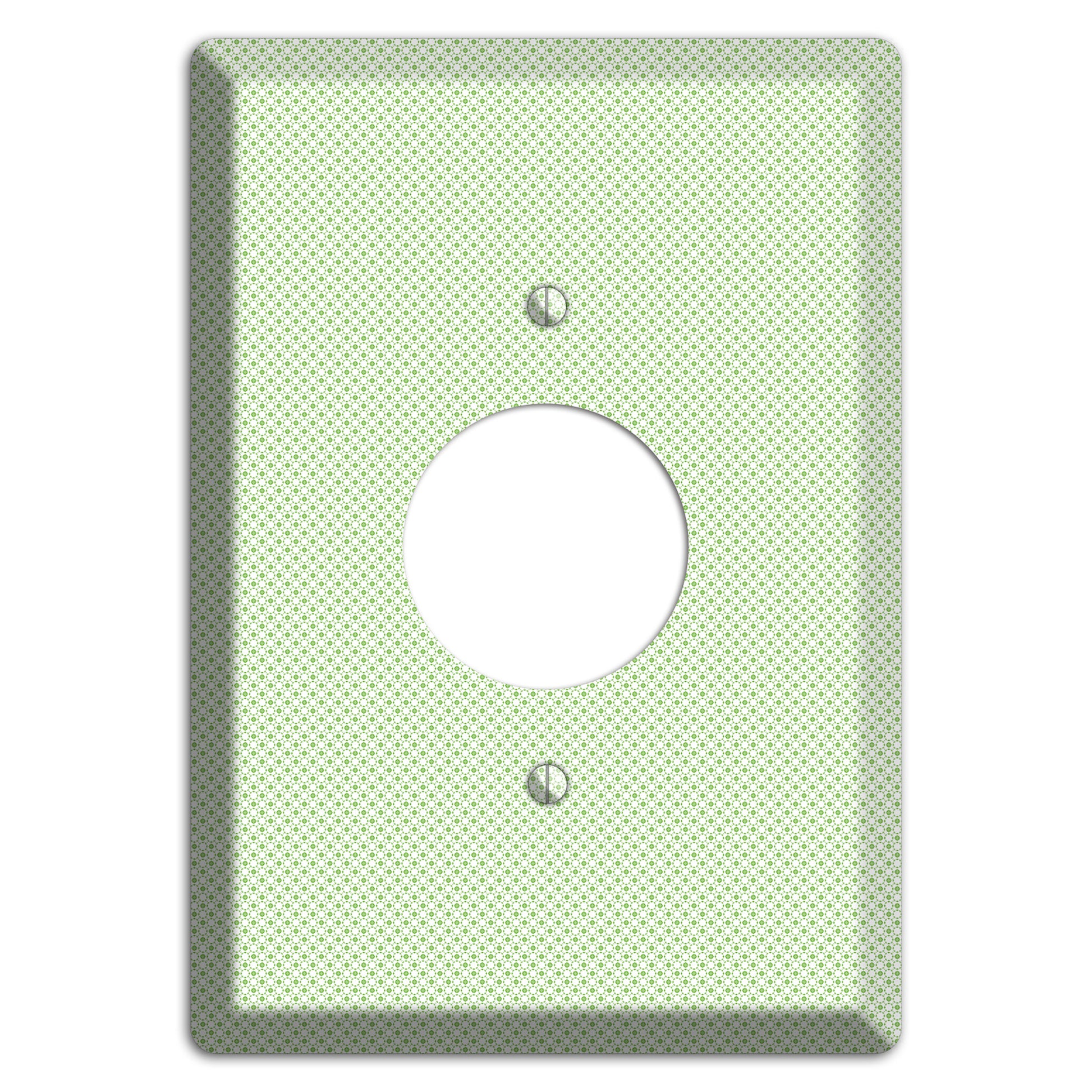 Light Green Tiny Geometric Single Receptacle Wallplate