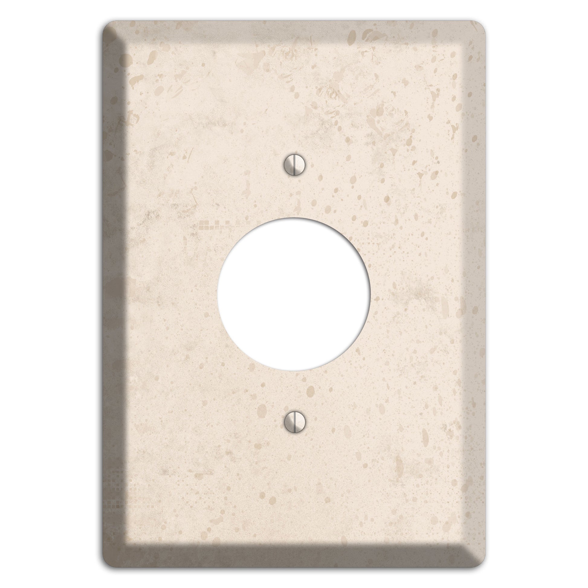 Bone Neutral Texture Single Receptacle Wallplate