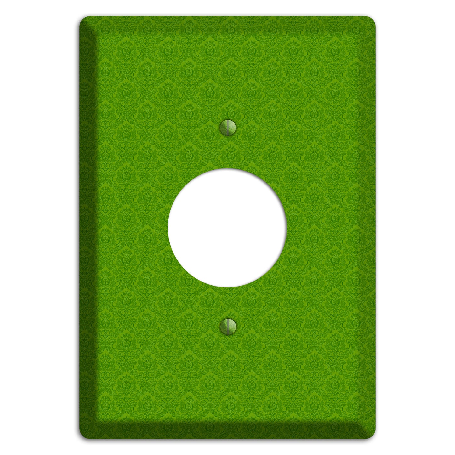 Green Cartouche Single Receptacle Wallplate