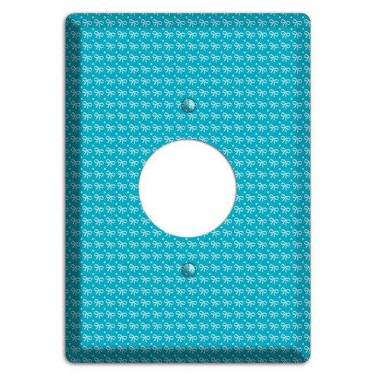 Turquoise Bows Single Receptacle Wallplate