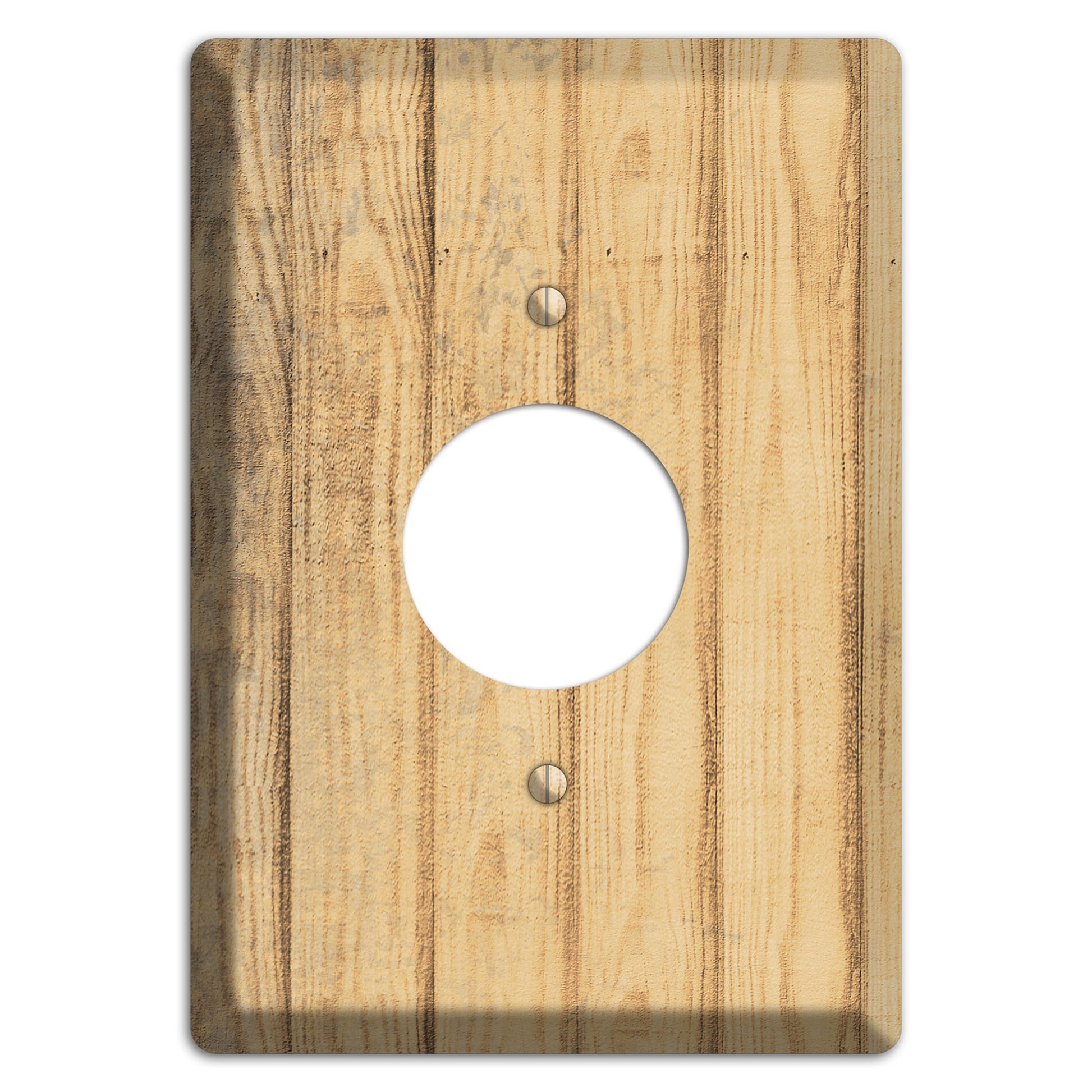Twine Weathered Wood Single Receptacle Wallplate