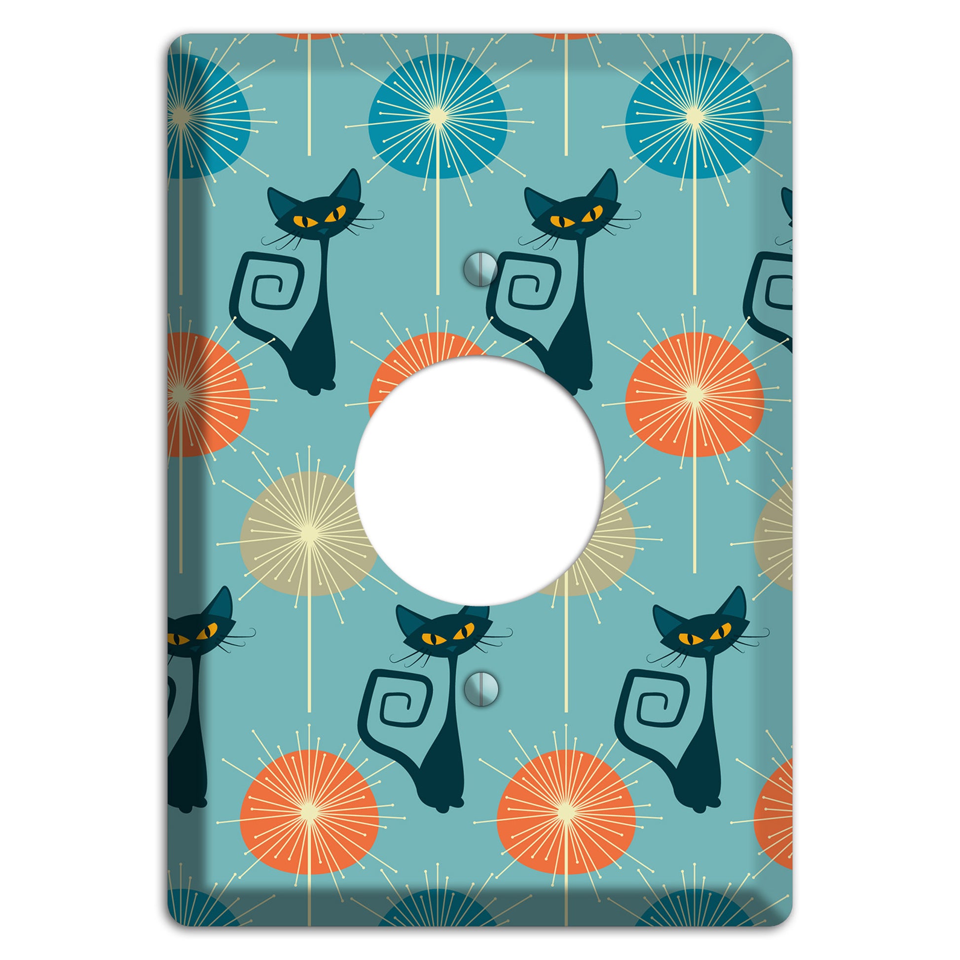 Atomic Burst Kitties Single Receptacle Wallplate