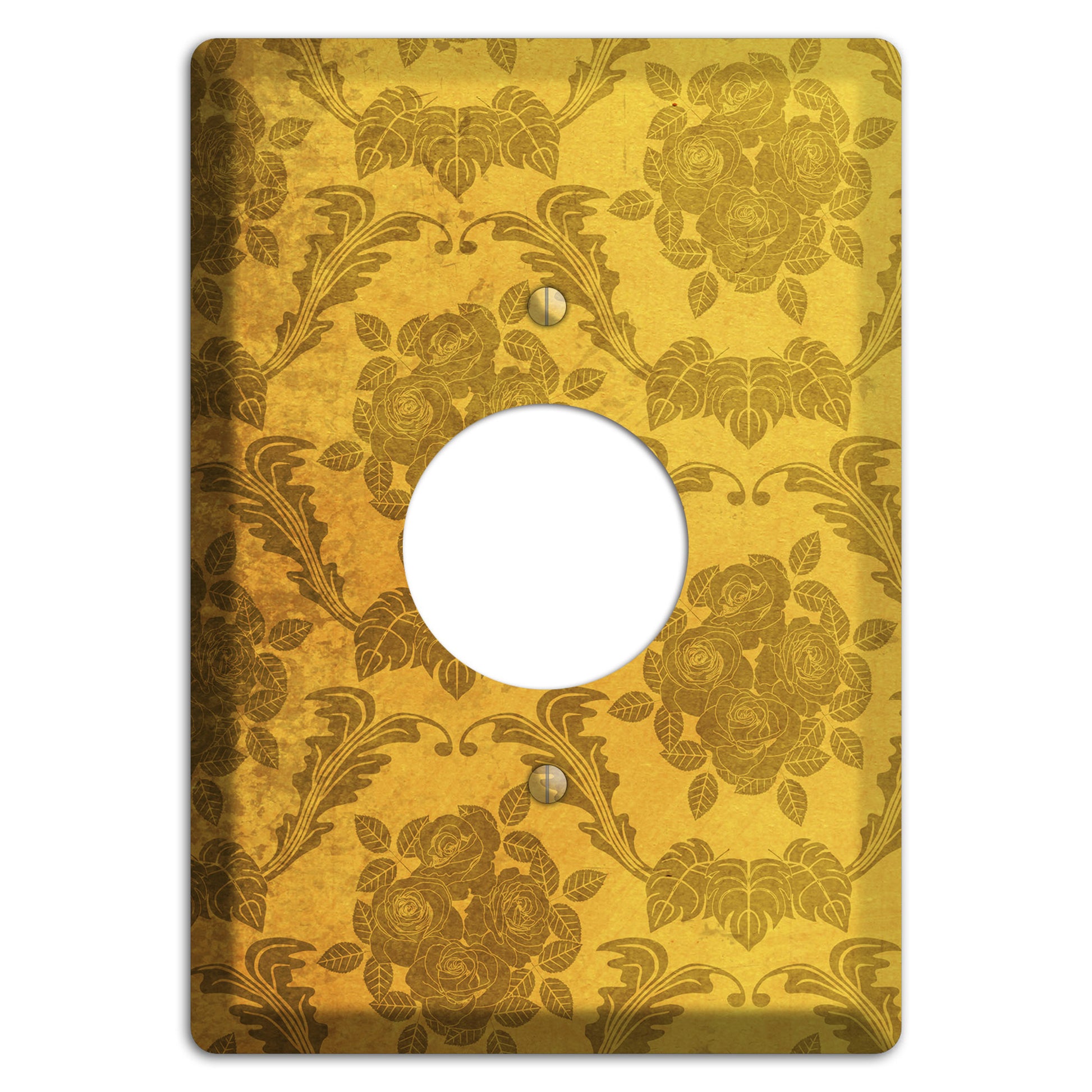 Tusock Vintage Rose Damask Single Receptacle Wallplate