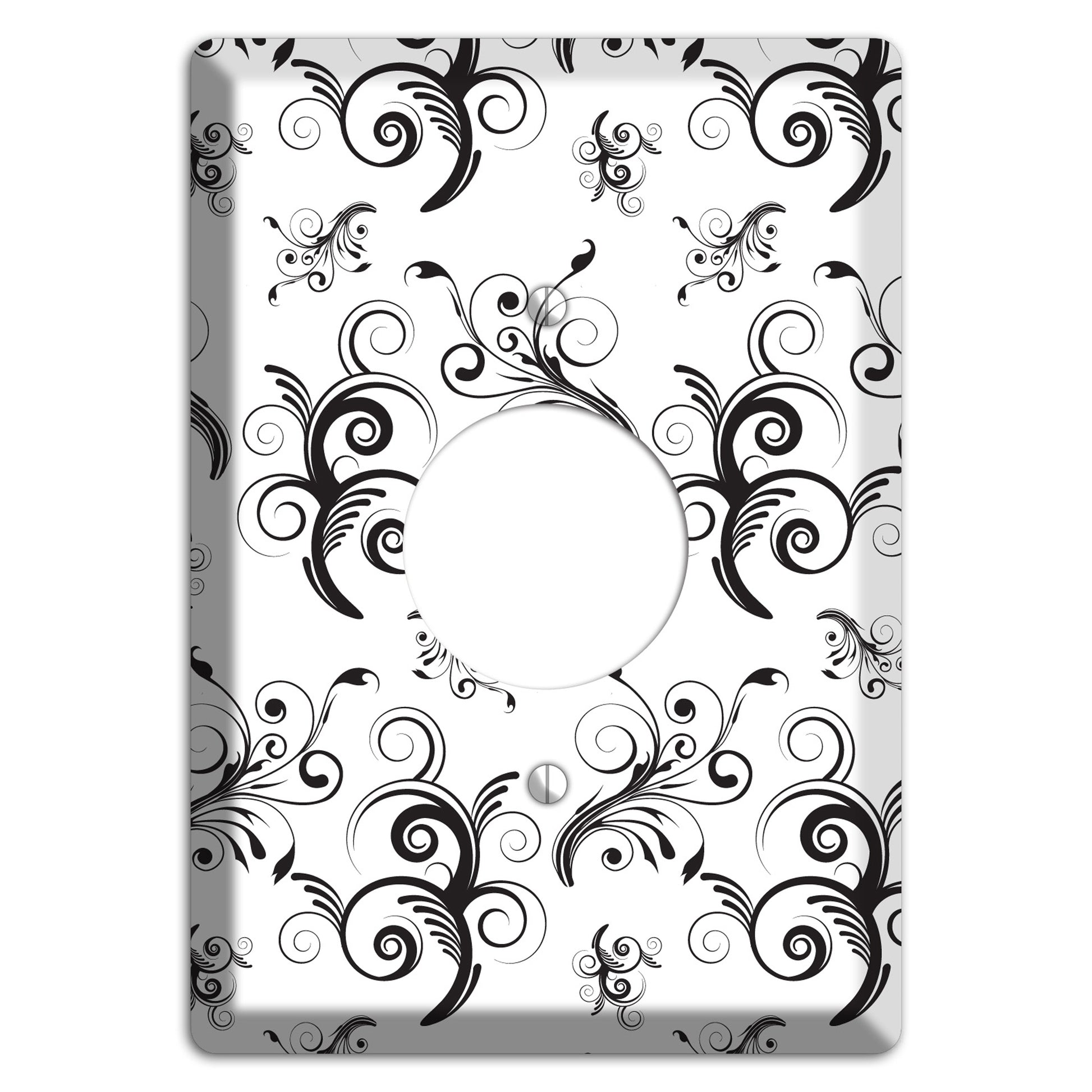 Scrolled Toile Single Receptacle Wallplate
