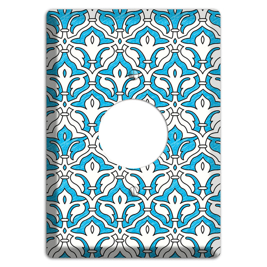 Blue Scallop Tapestry Single Receptacle Wallplate