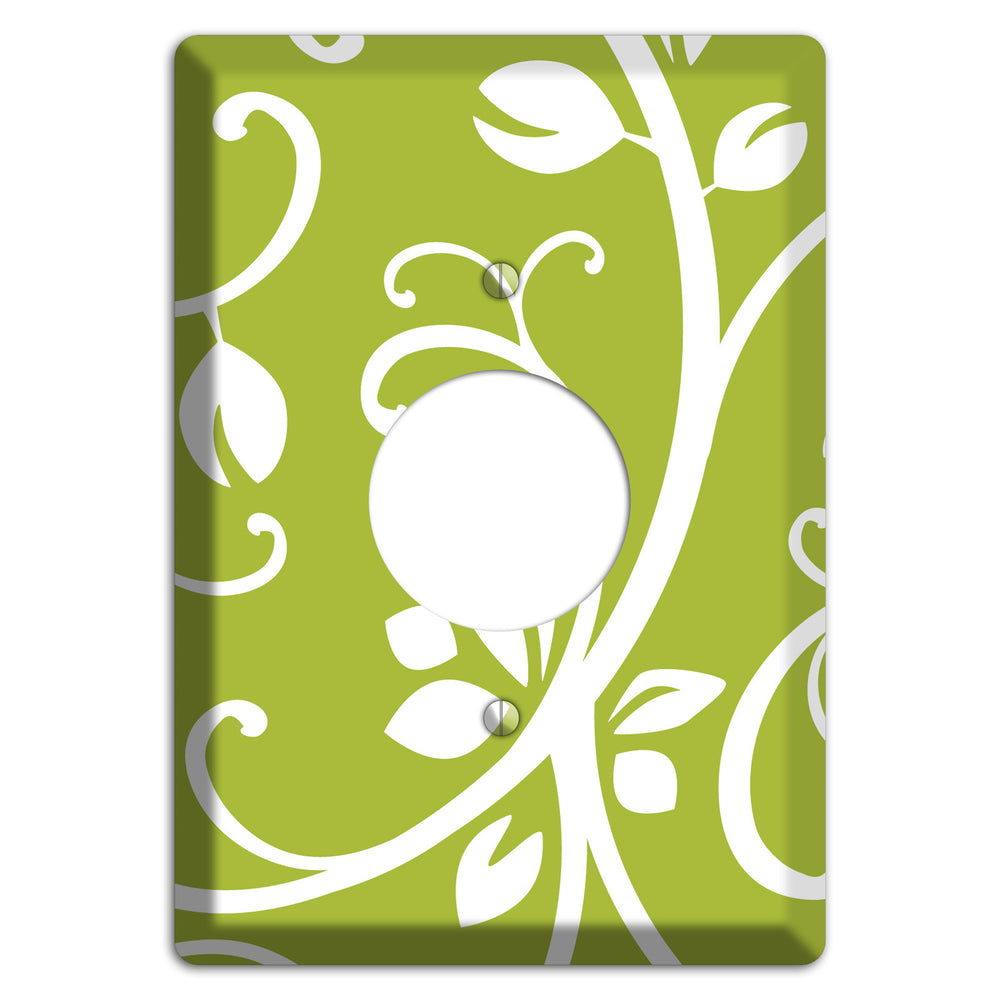 Green Bud Sprig Single Receptacle Wallplate
