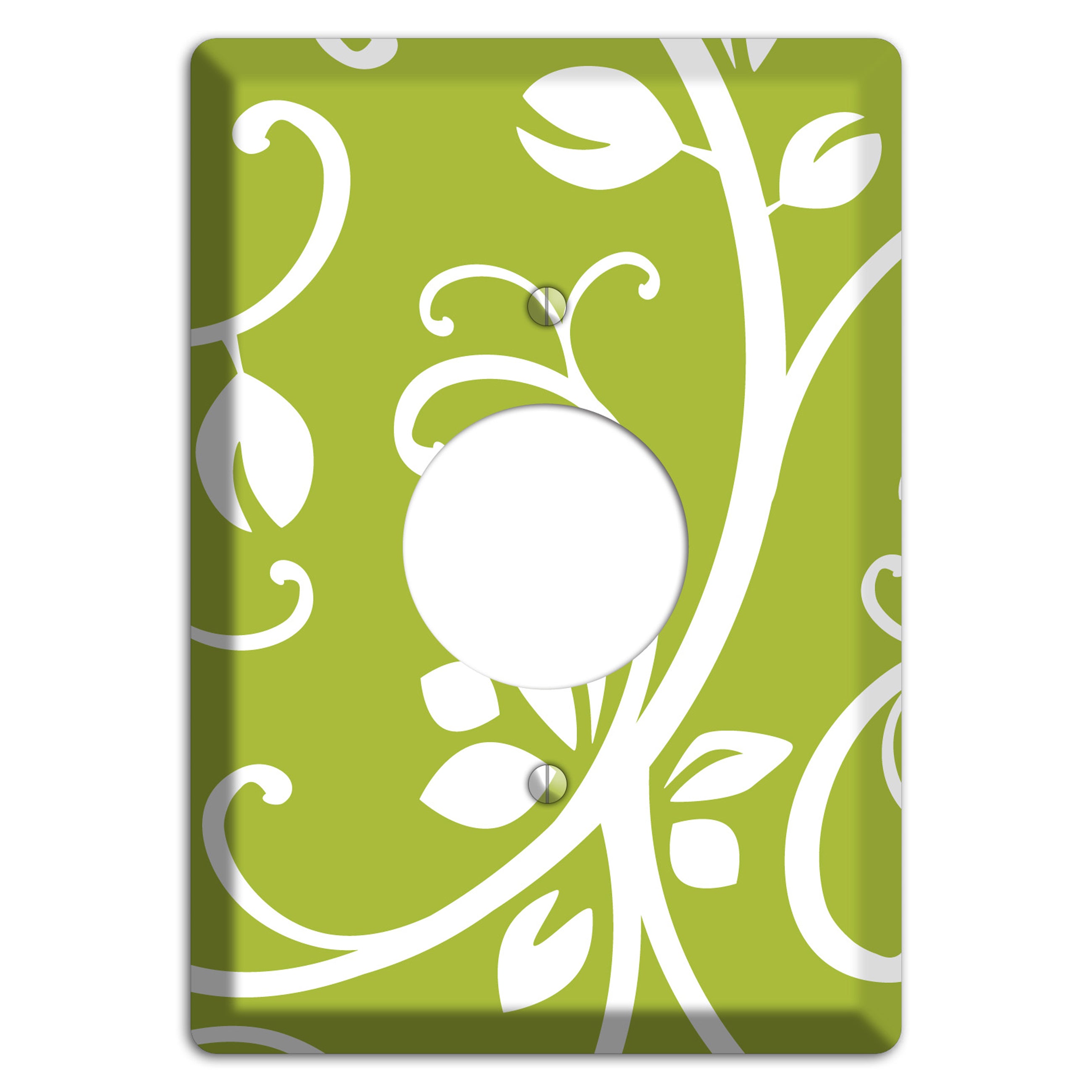 Green Bud Sprig Single Receptacle Wallplate