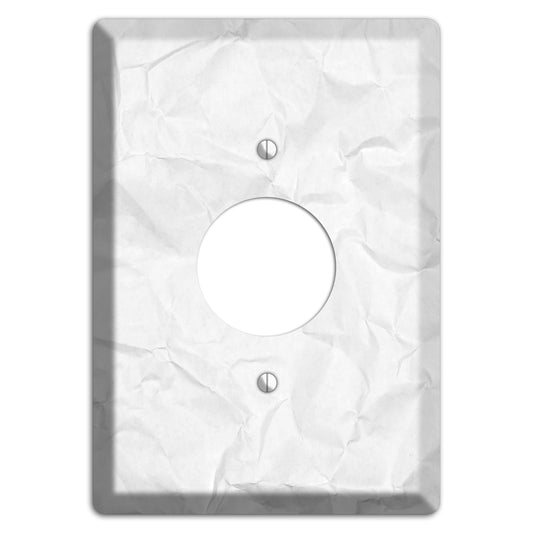 Concrete Crinkled Paper Single Receptacle Wallplate