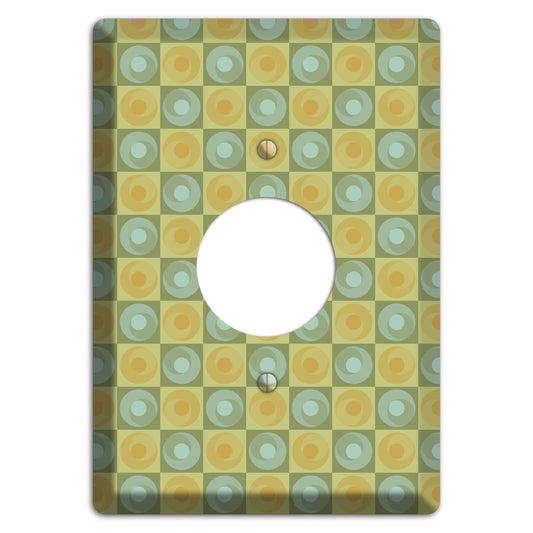 Green and Yellow Squares Single Receptacle Wallplate