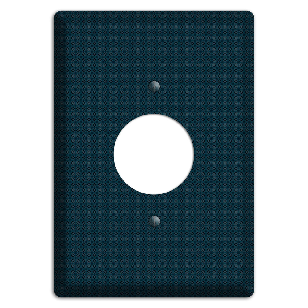Navy Foulard Single Receptacle Wallplate
