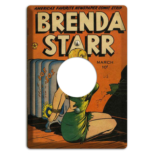 Branda Starr Vintage Comics Single Receptacle Wallplate