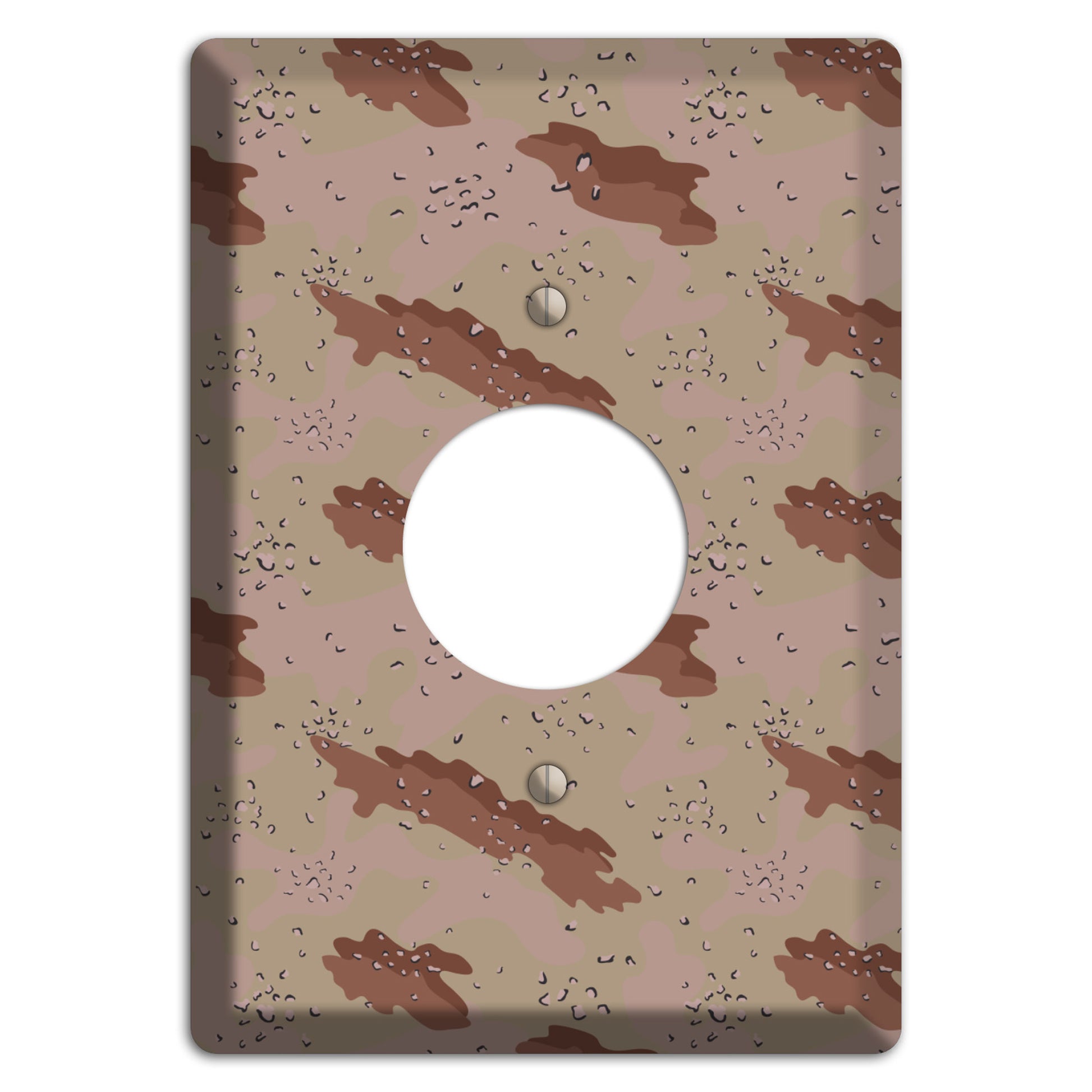 Chocolate Chip Camo Single Receptacle Wallplate