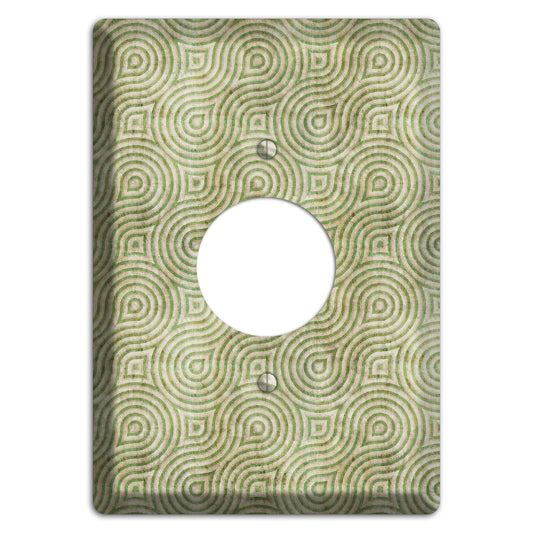 Light Green Swirl Single Receptacle Wallplate