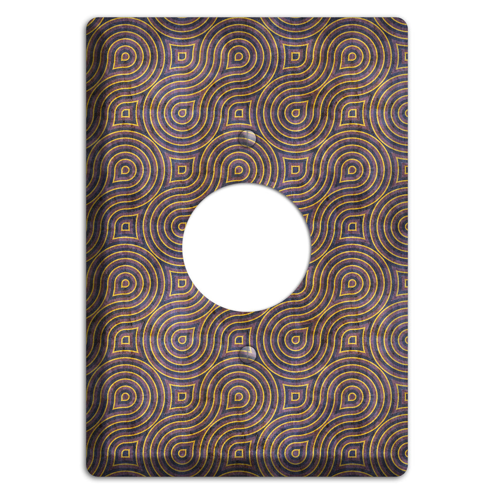 Purple Swirl Single Receptacle Wallplate