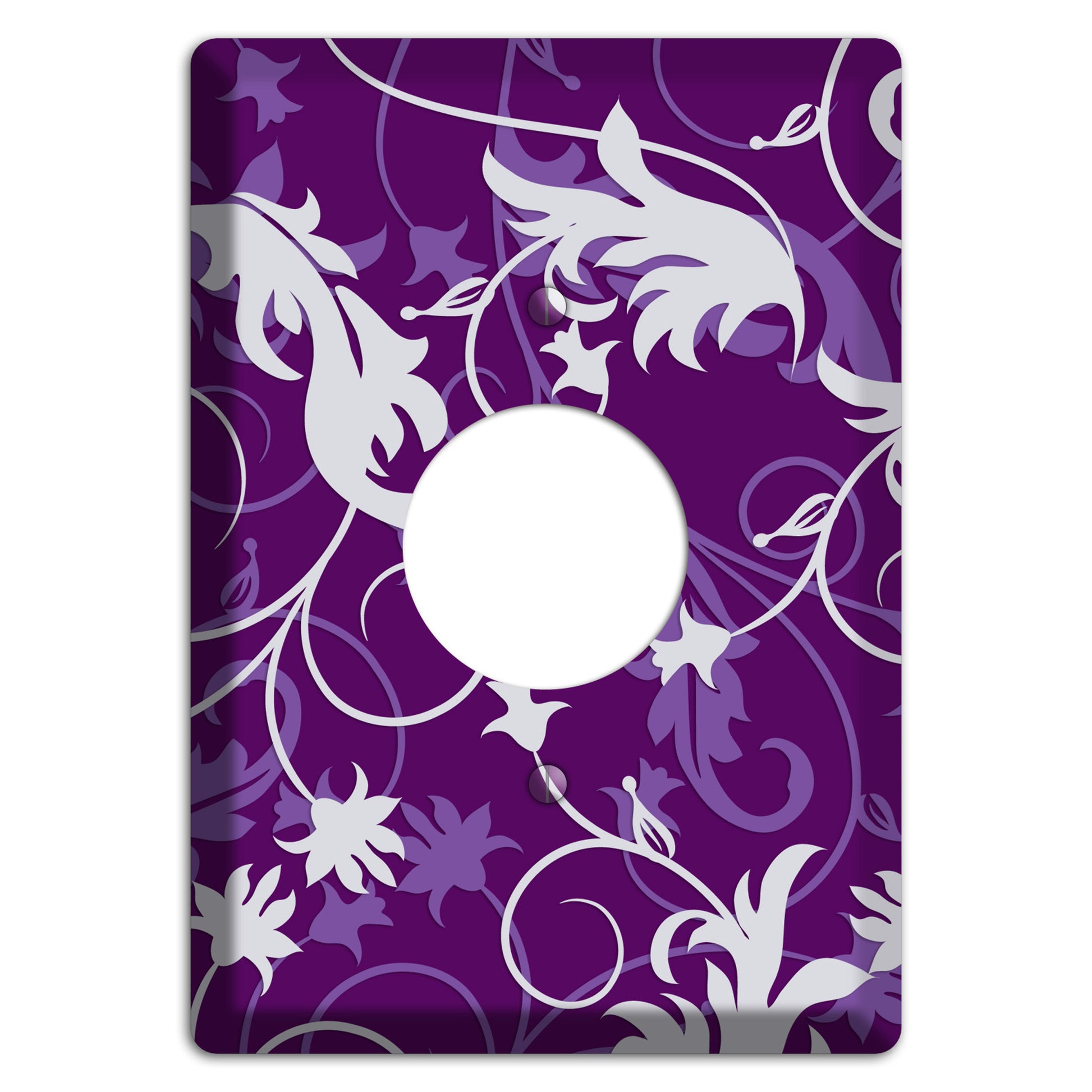 Purple Victorian Single Receptacle Wallplate