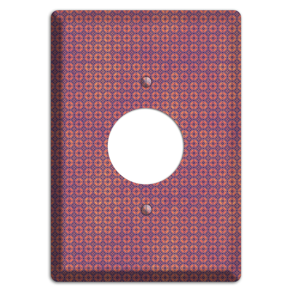 Multi Cranberry Arabesque Single Receptacle Wallplate