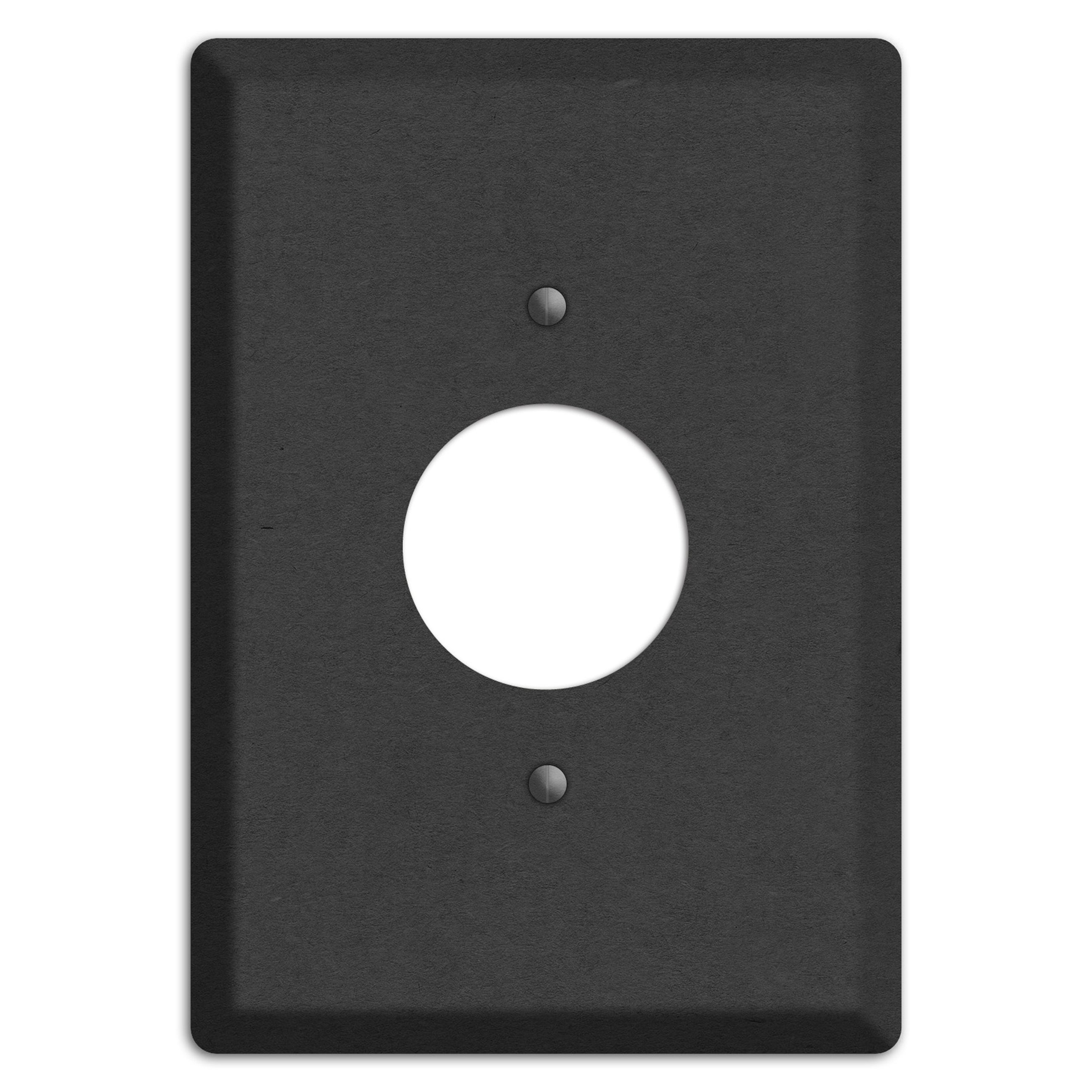 Charcoal Kraft Single Receptacle Wallplate