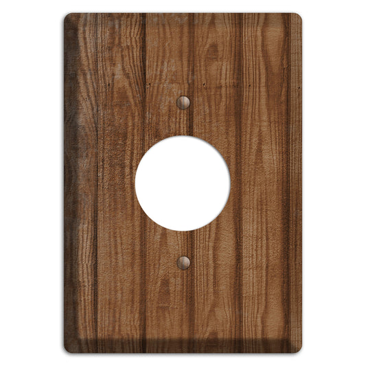 Old Copper Weathered Wood Single Receptacle Wallplate