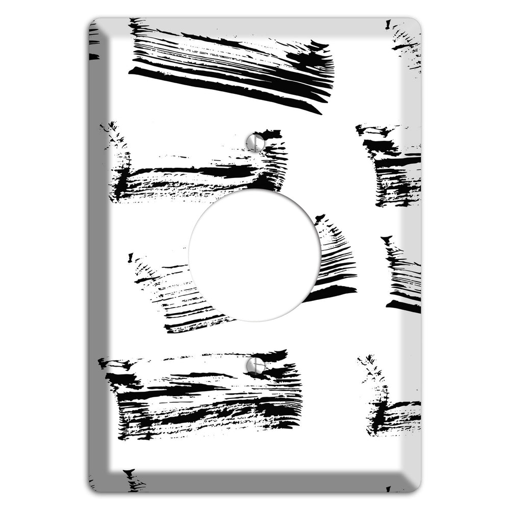 Ink Brushstrokes 1 Single Receptacle Wallplate