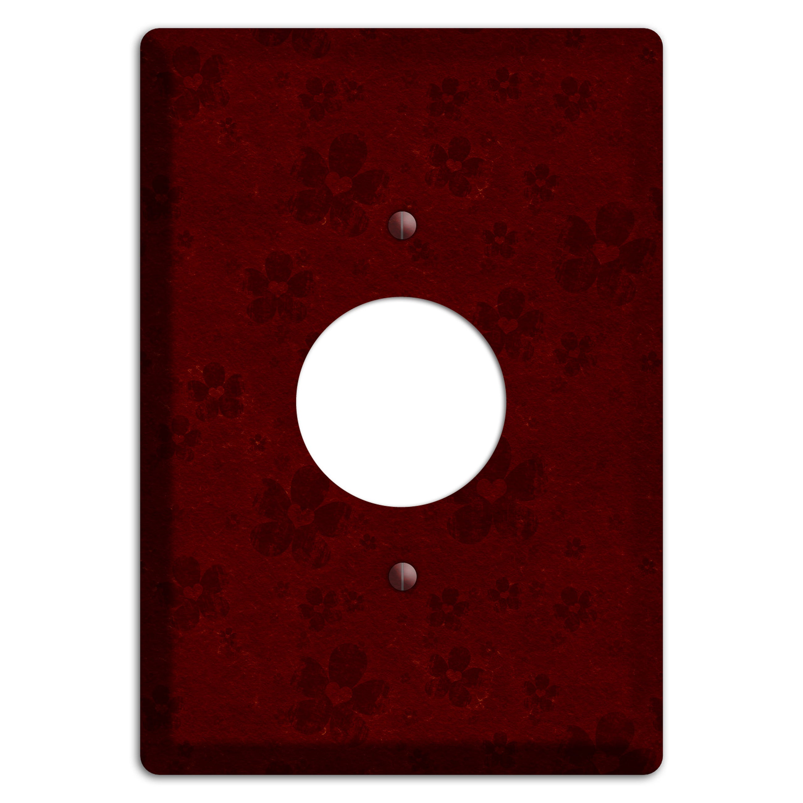 Maroon Grunge Suzani 2 Single Receptacle Wallplate