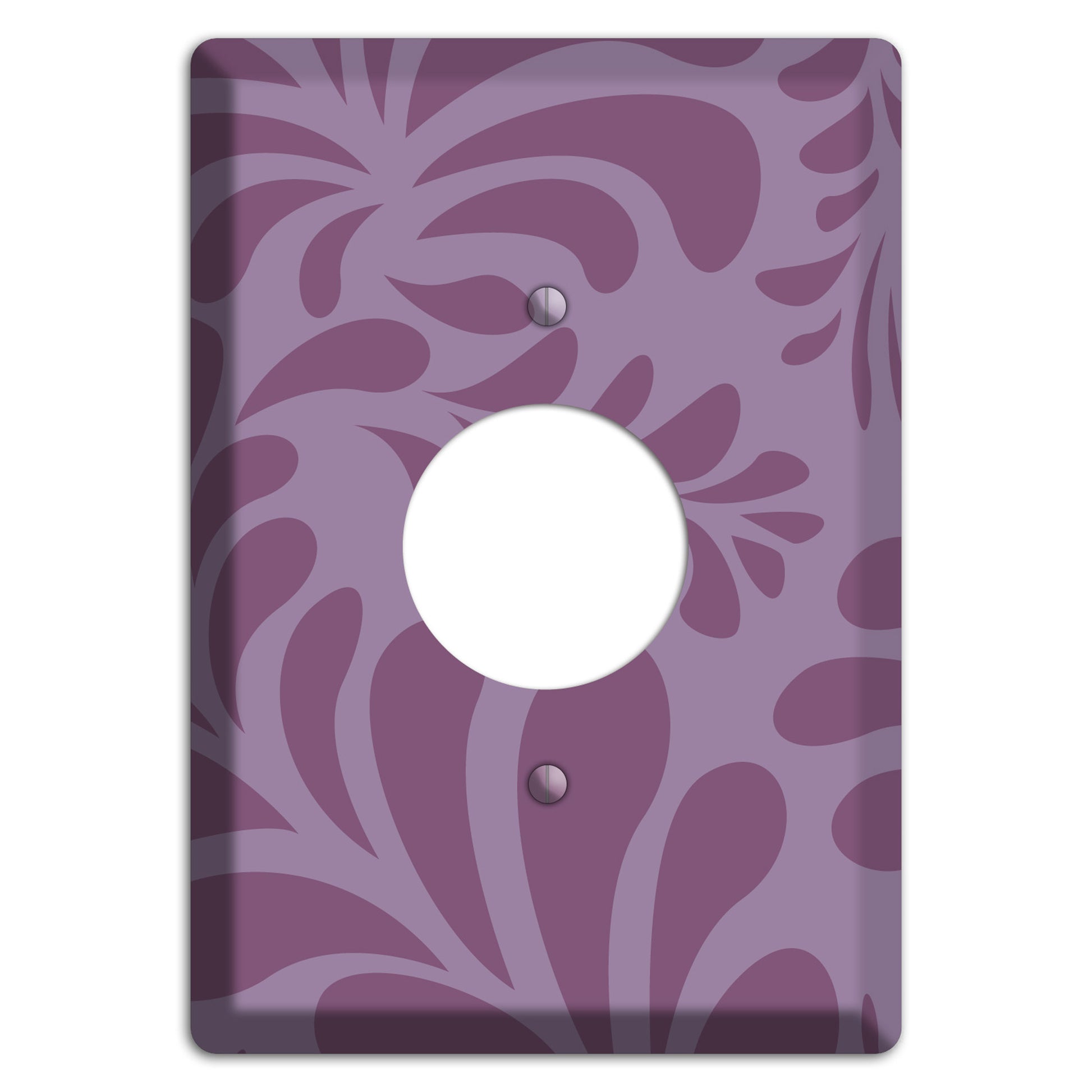 Purple Herati Single Receptacle Wallplate
