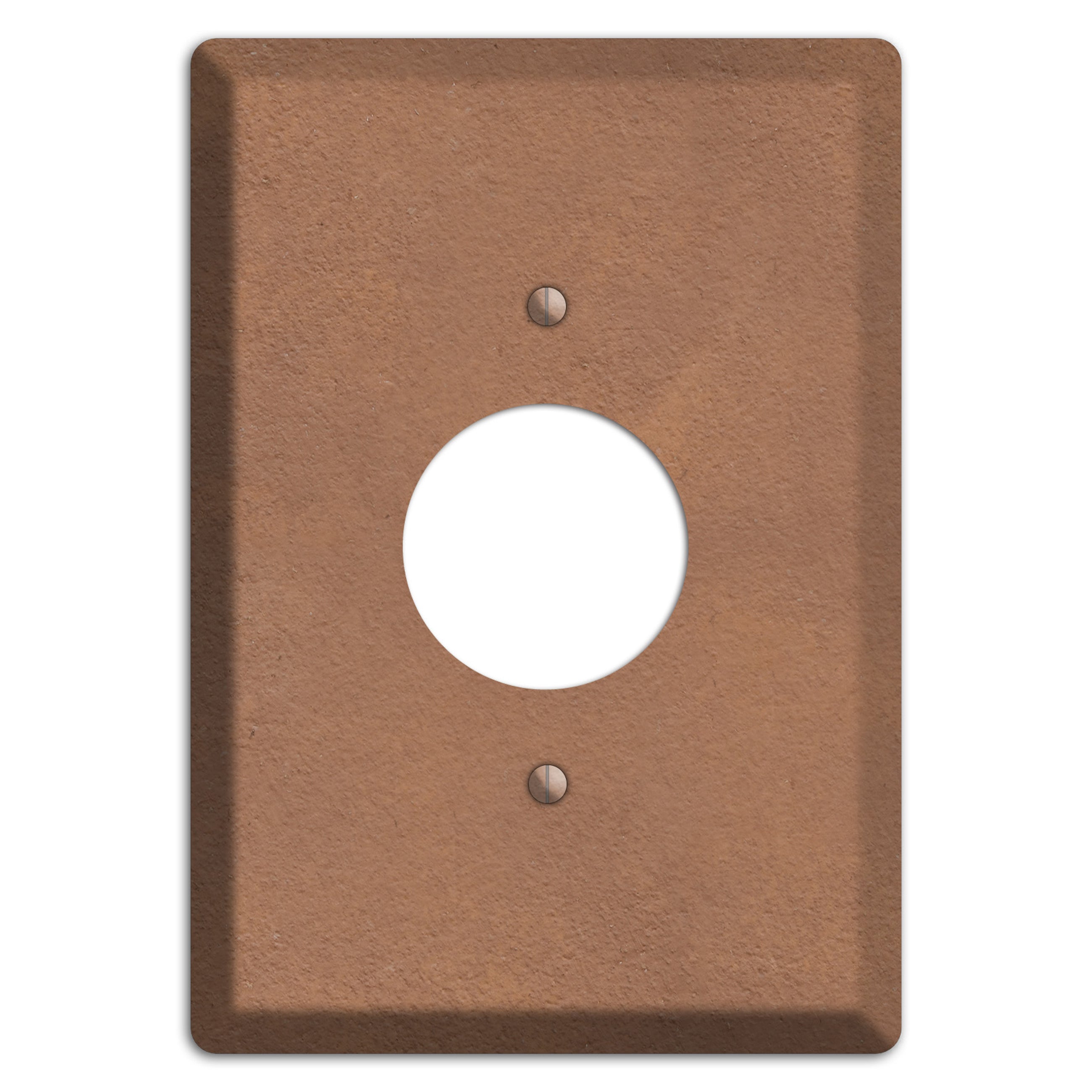 Stucoo Brown Single Receptacle Wallplate