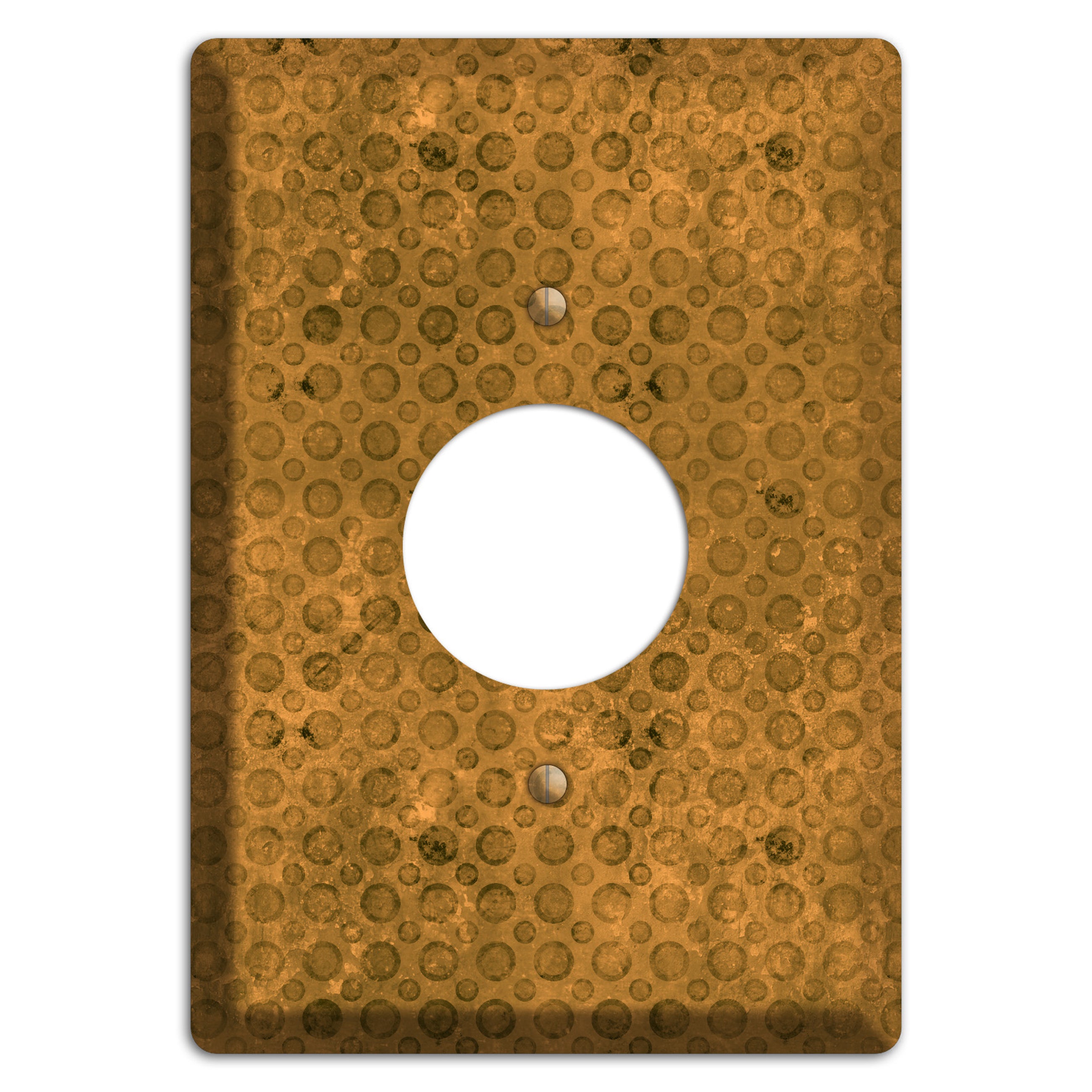 Mustard Circles Single Receptacle Wallplate