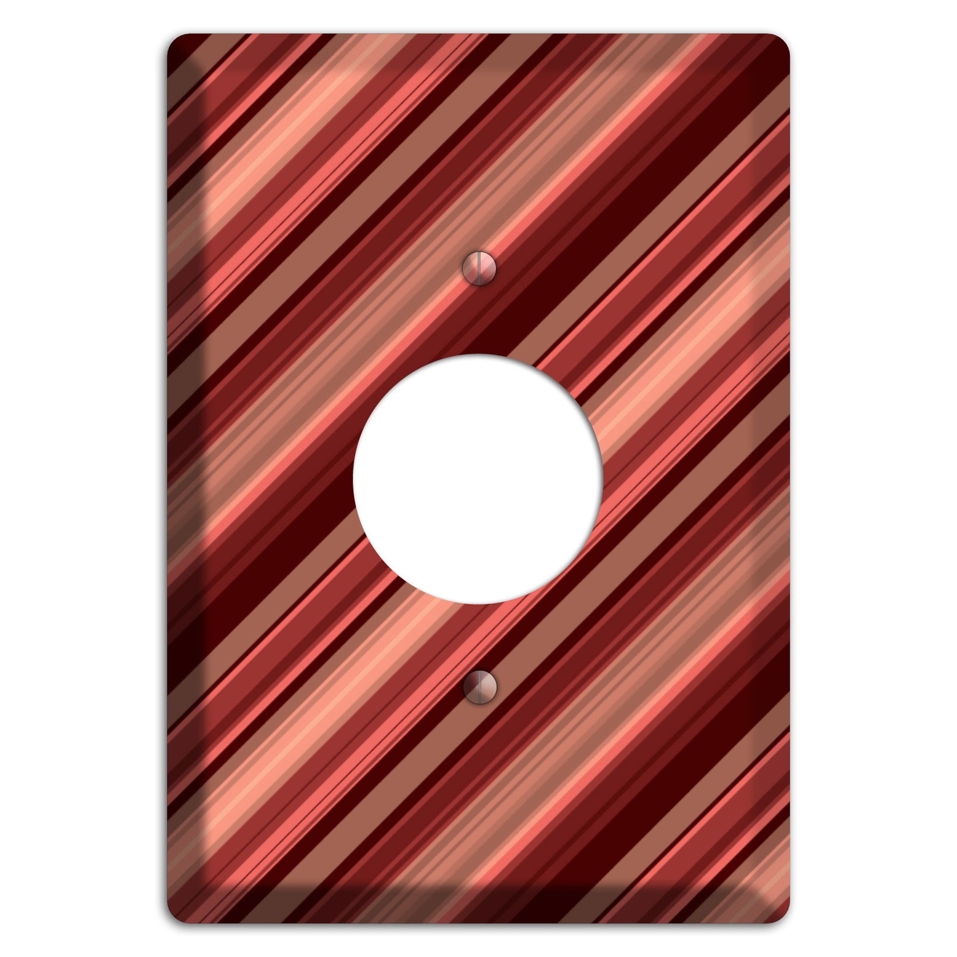 Red Stripes Single Receptacle Wallplate