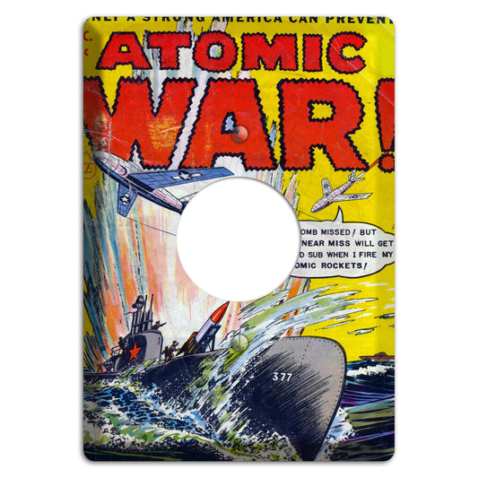Atomic War Vintage Comics Single Receptacle Wallplate