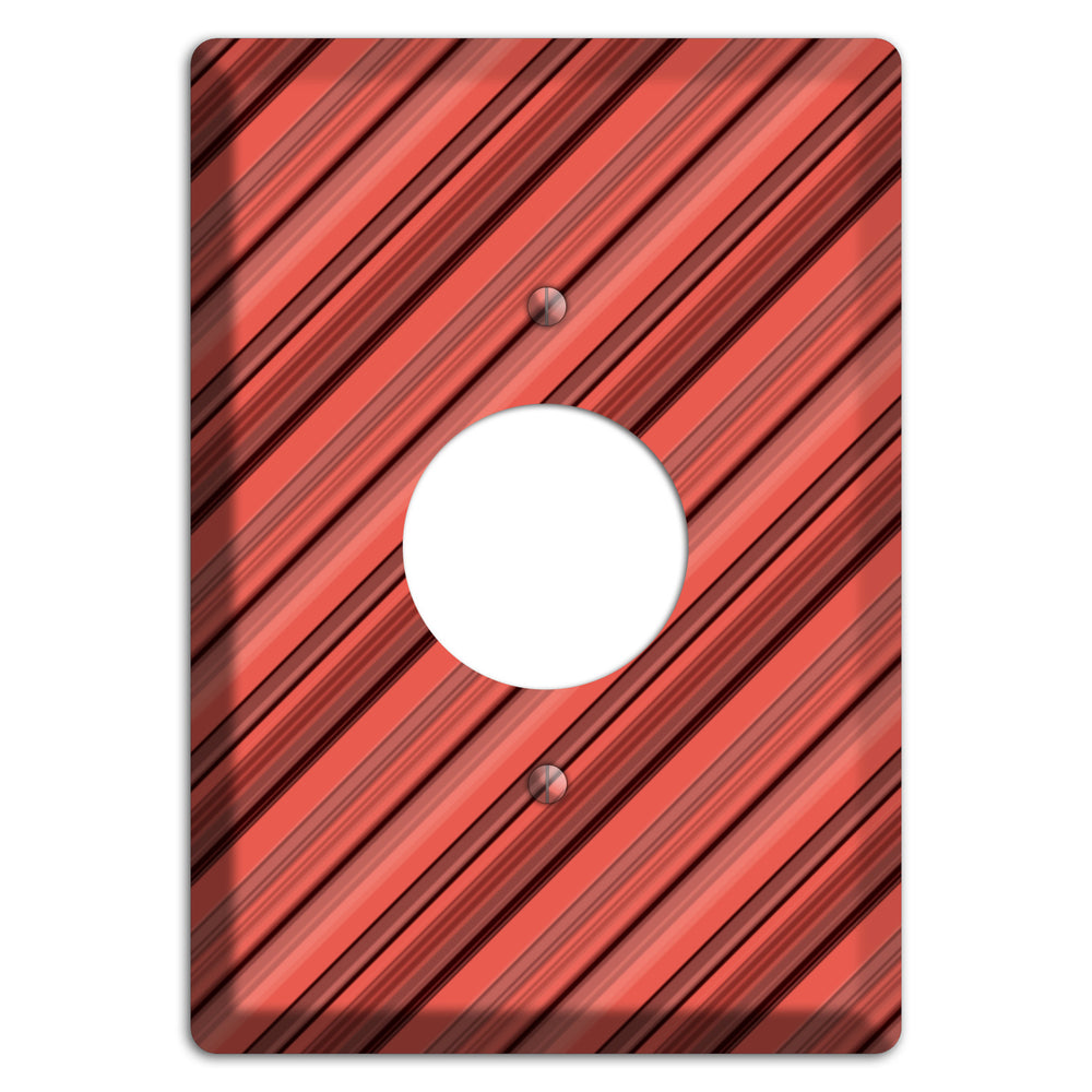 Red Stripes 2 Single Receptacle Wallplate