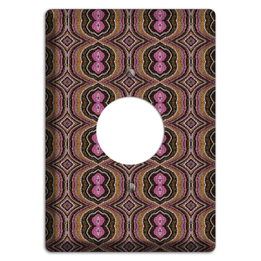 Pink and Brown Tapestry Single Receptacle Wallplate