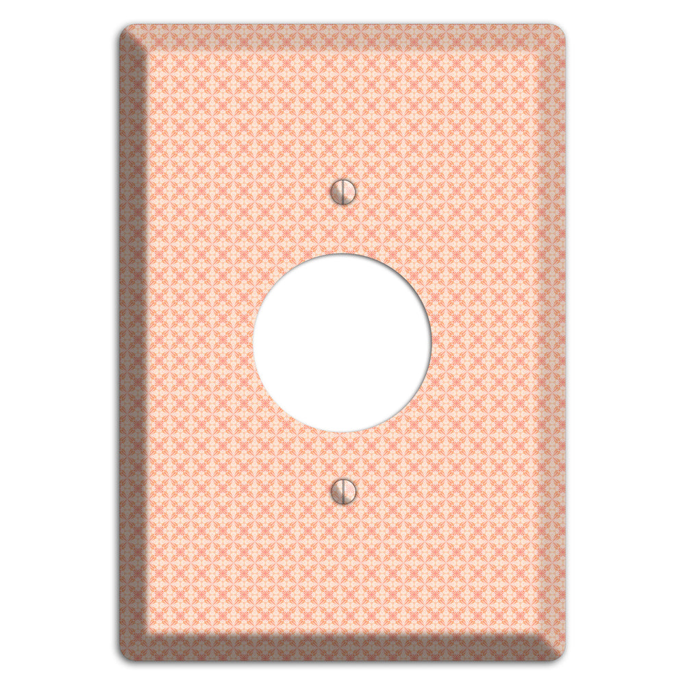 Peach Quatrefoil Single Receptacle Wallplate