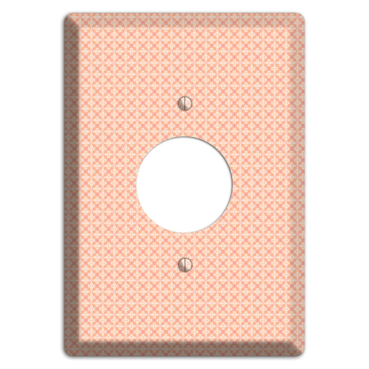 Peach Quatrefoil Single Receptacle Wallplate