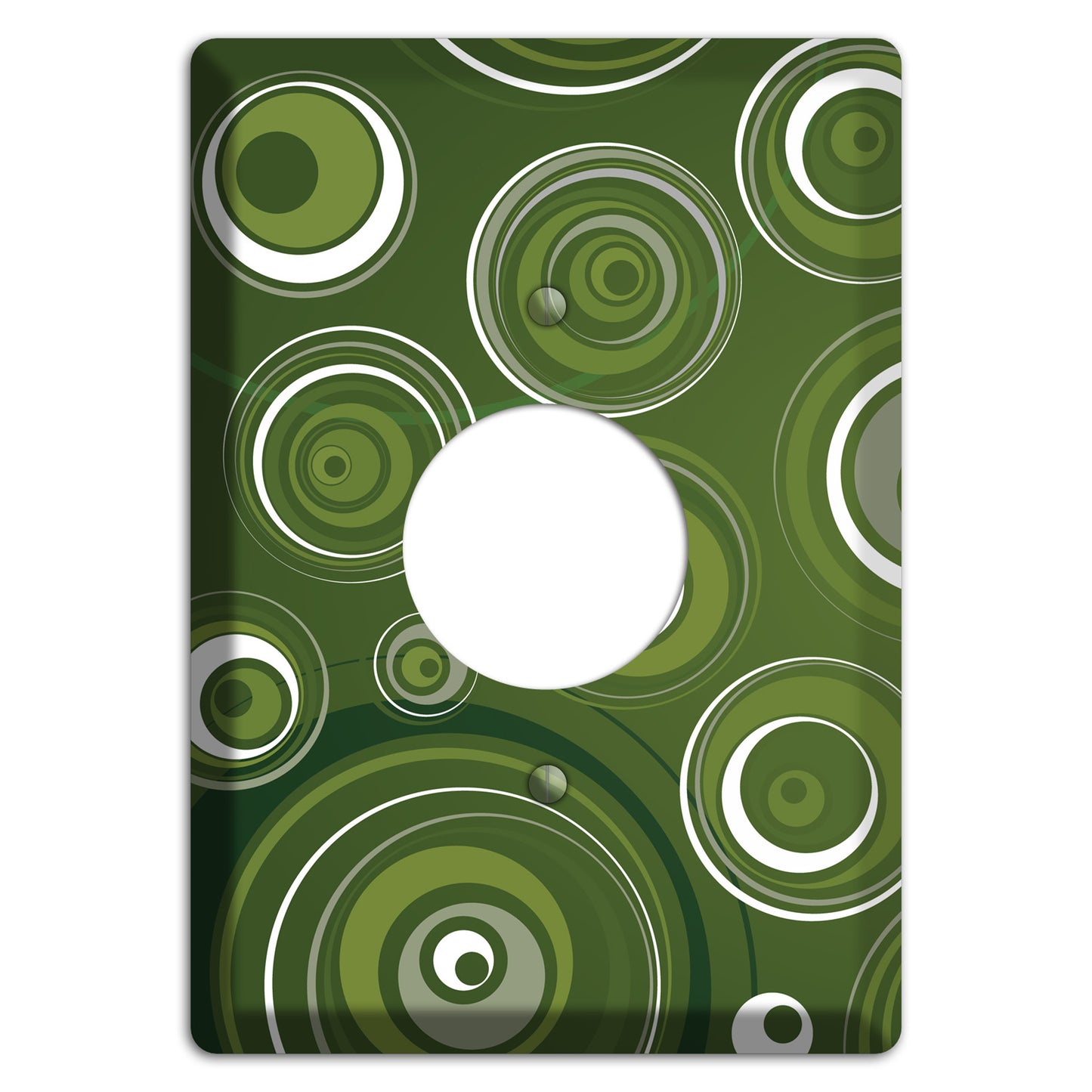 Green Circles Single Receptacle Wallplate