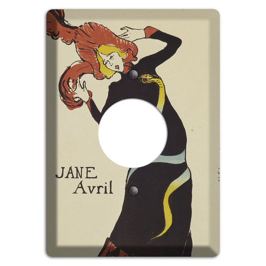 Jane Avril 2 Vintage Poster Single Receptacle Wallplate