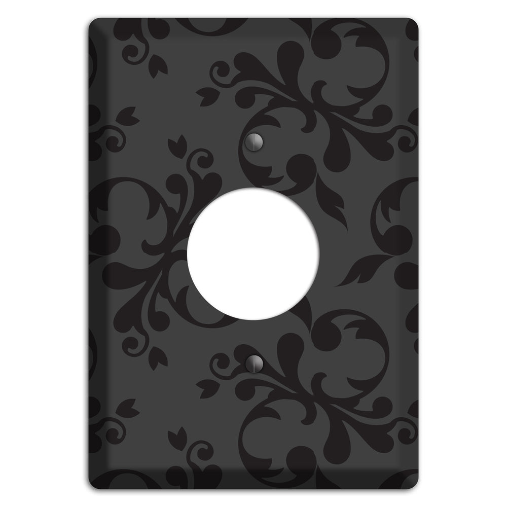 Grey Victorian Toile Single Receptacle Wallplate