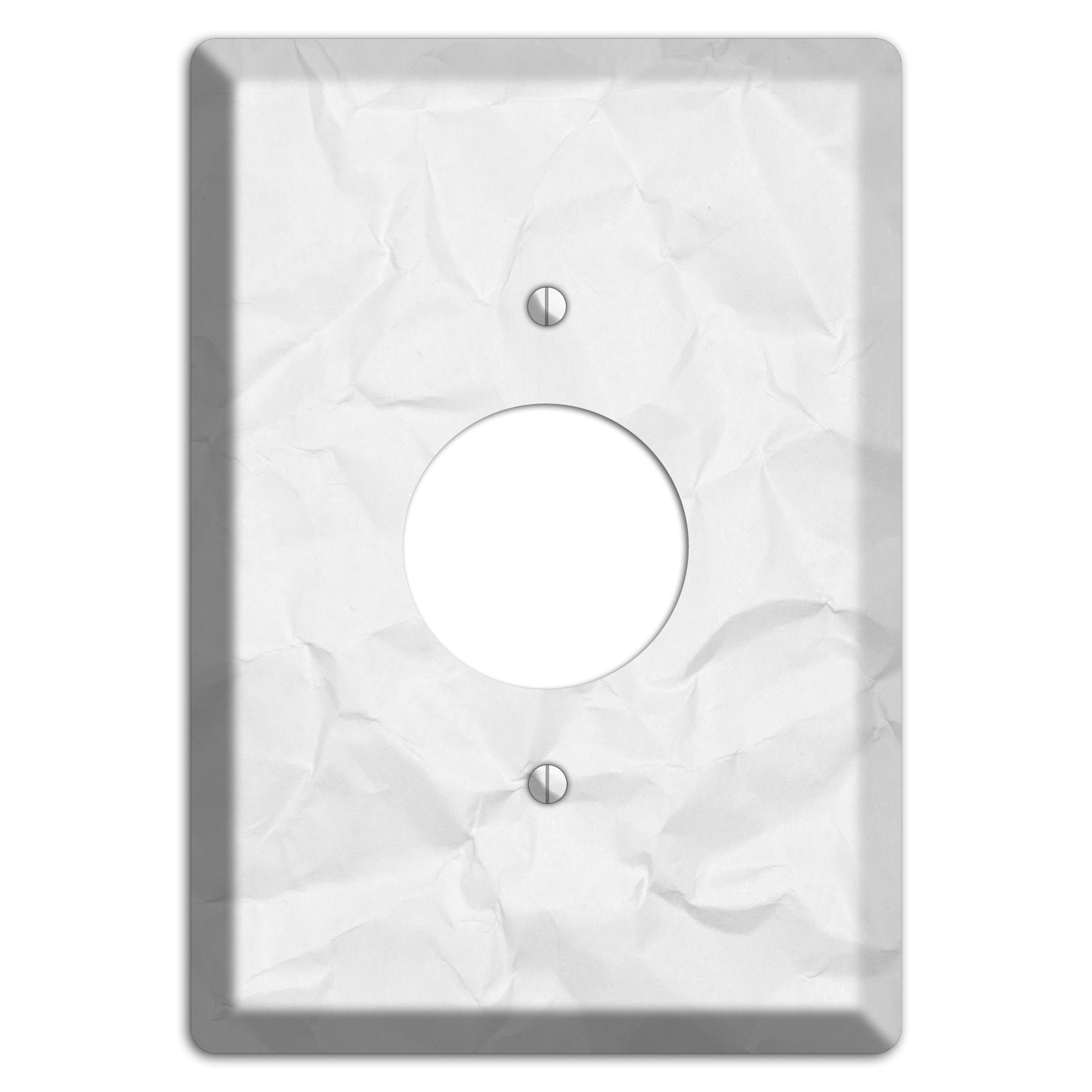 Gallery Crinkled Paper Single Receptacle Wallplate