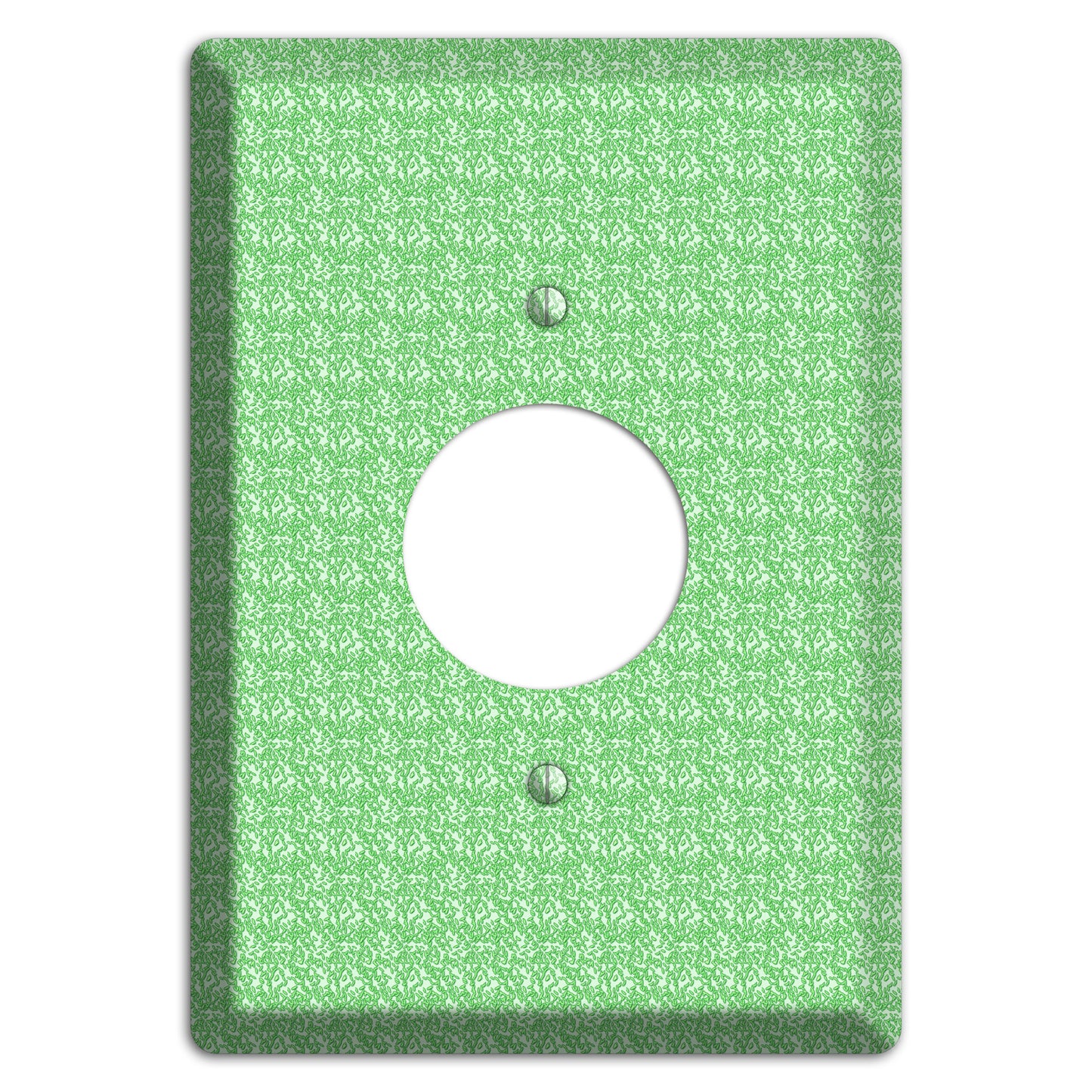 Green Pattern Single Receptacle Wallplate