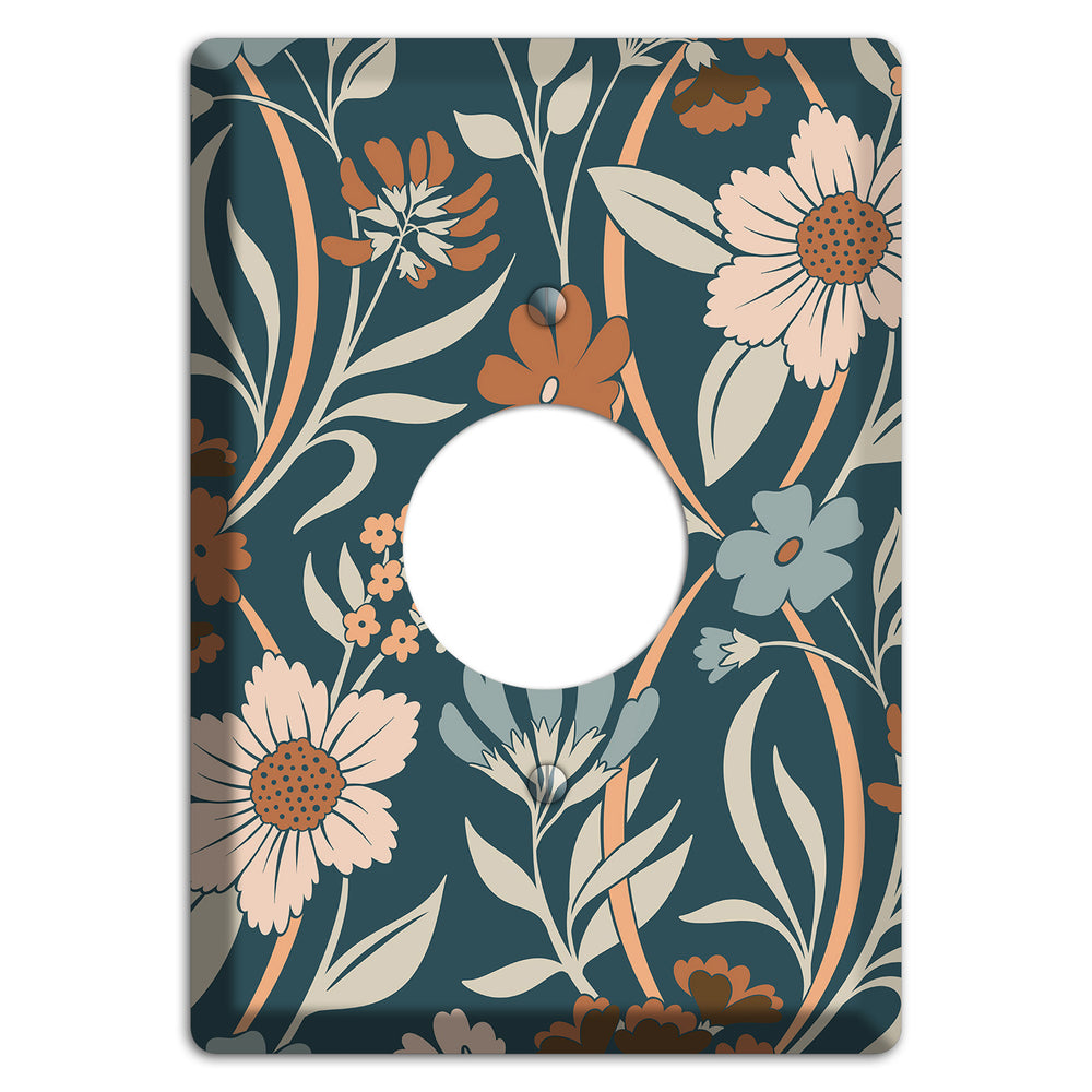 Summer Floral 1 Single Receptacle Wallplate