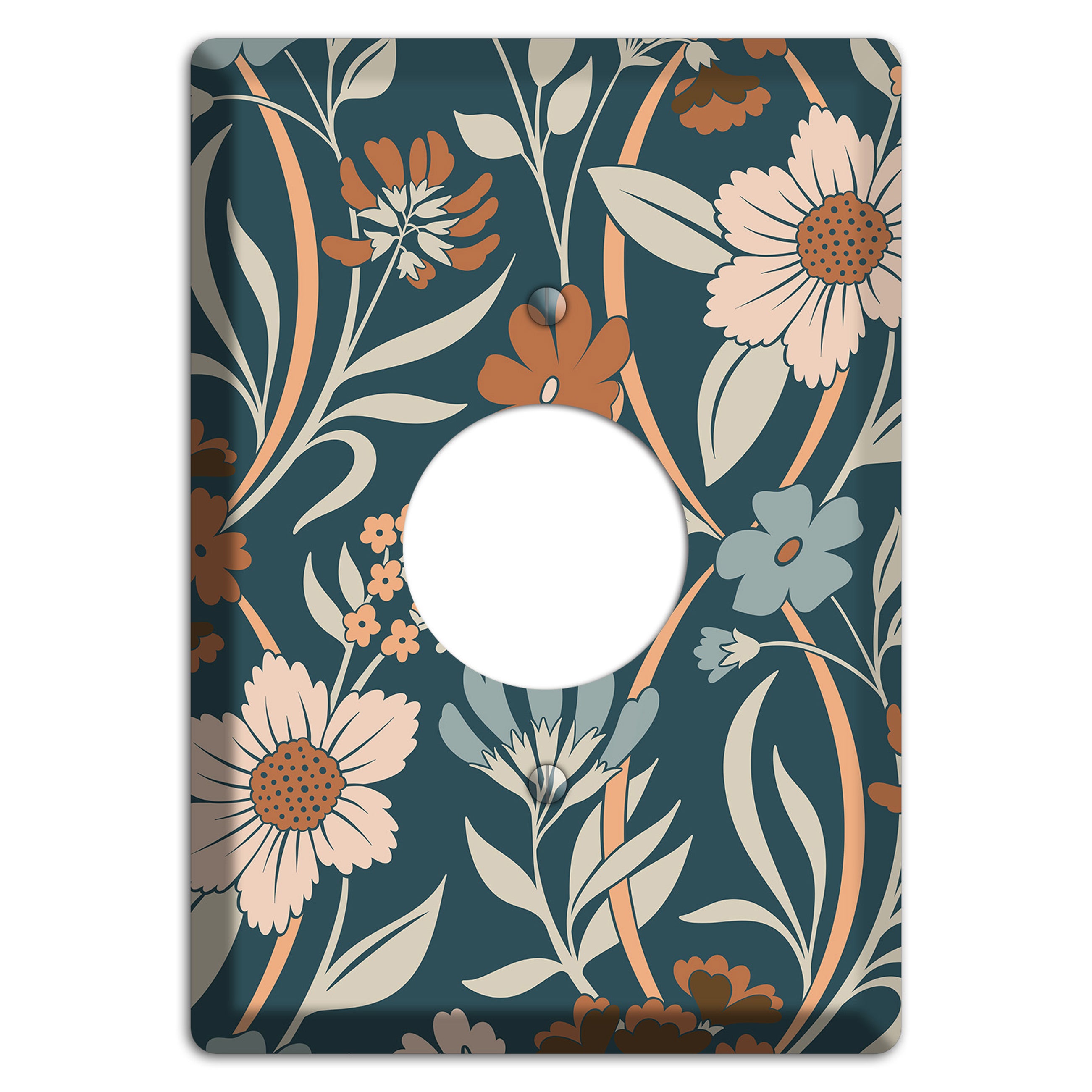 Summer Floral 1 Single Receptacle Wallplate
