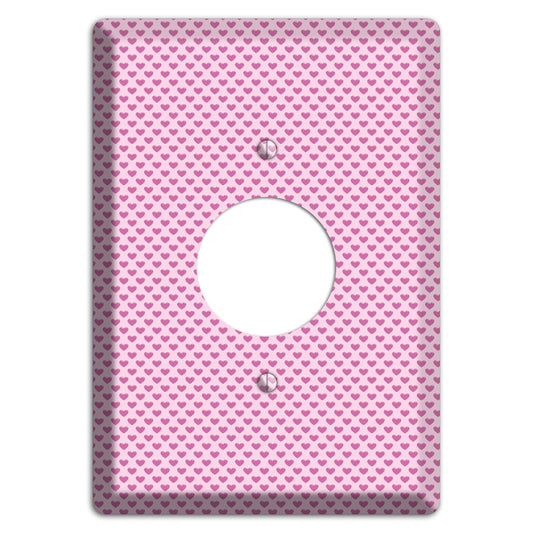 Pink Hearts Single Receptacle Wallplate