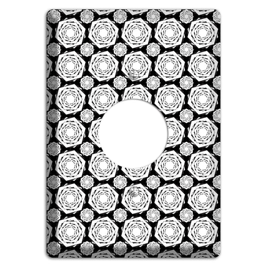 Overlay Hexagon Rotation Repeat 3 Single Receptacle Wallplate