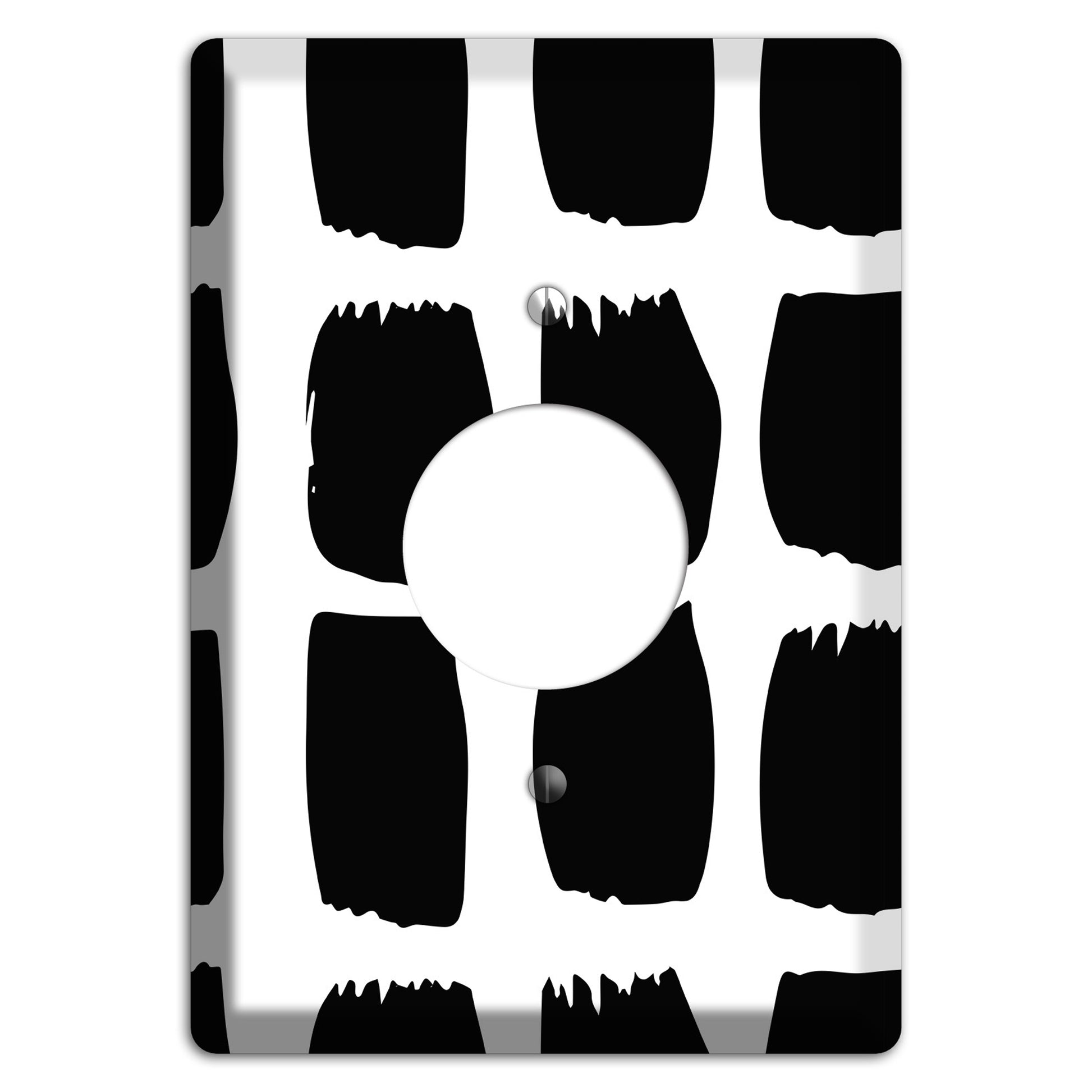 Ink Brushstrokes 7 Single Receptacle Wallplate