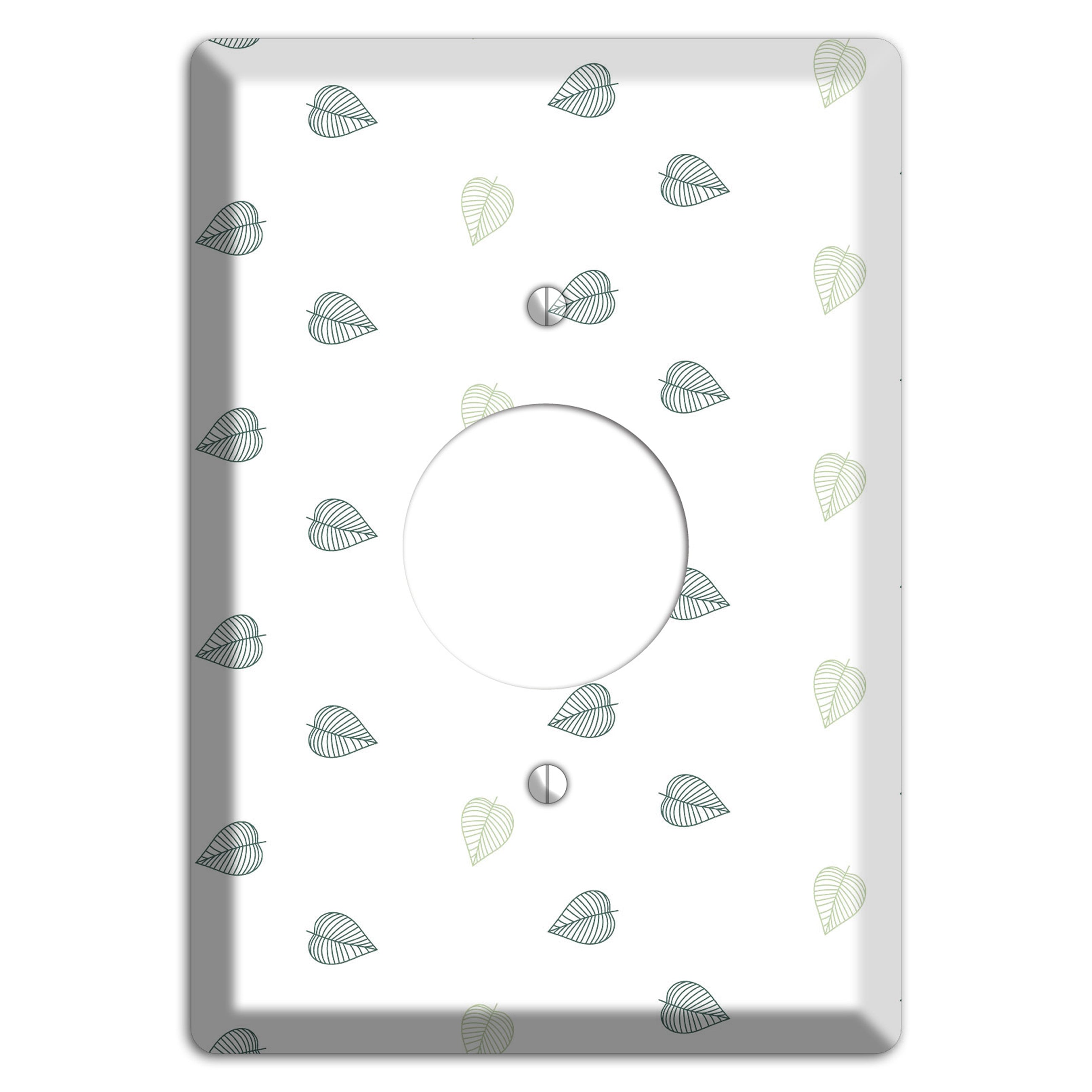Leaves Style BB Single Receptacle Wallplate