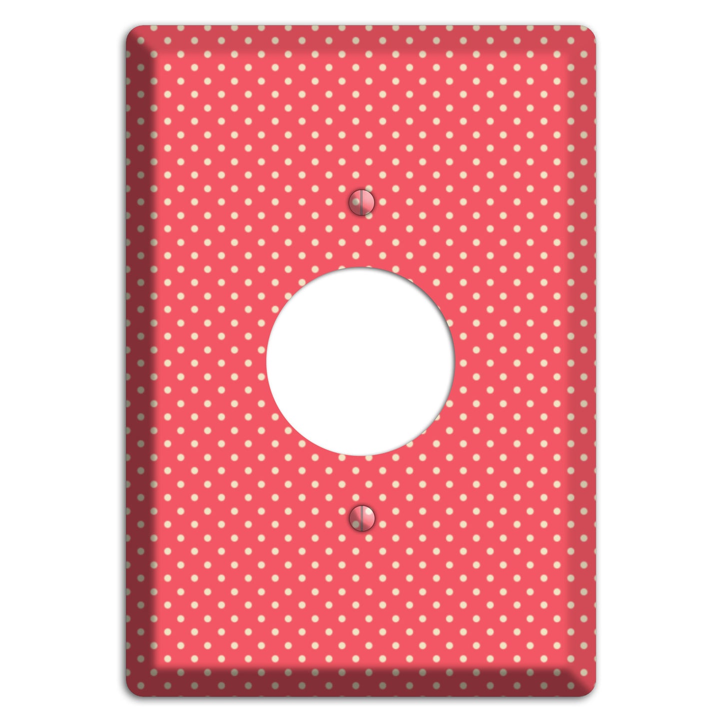 Multi Pink Tiny Polka Dots Single Receptacle Wallplate