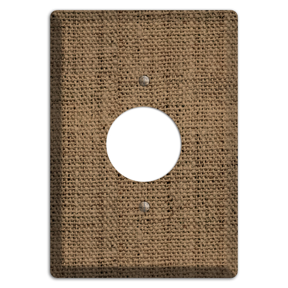 Shadow Burlap Single Receptacle Wallplate