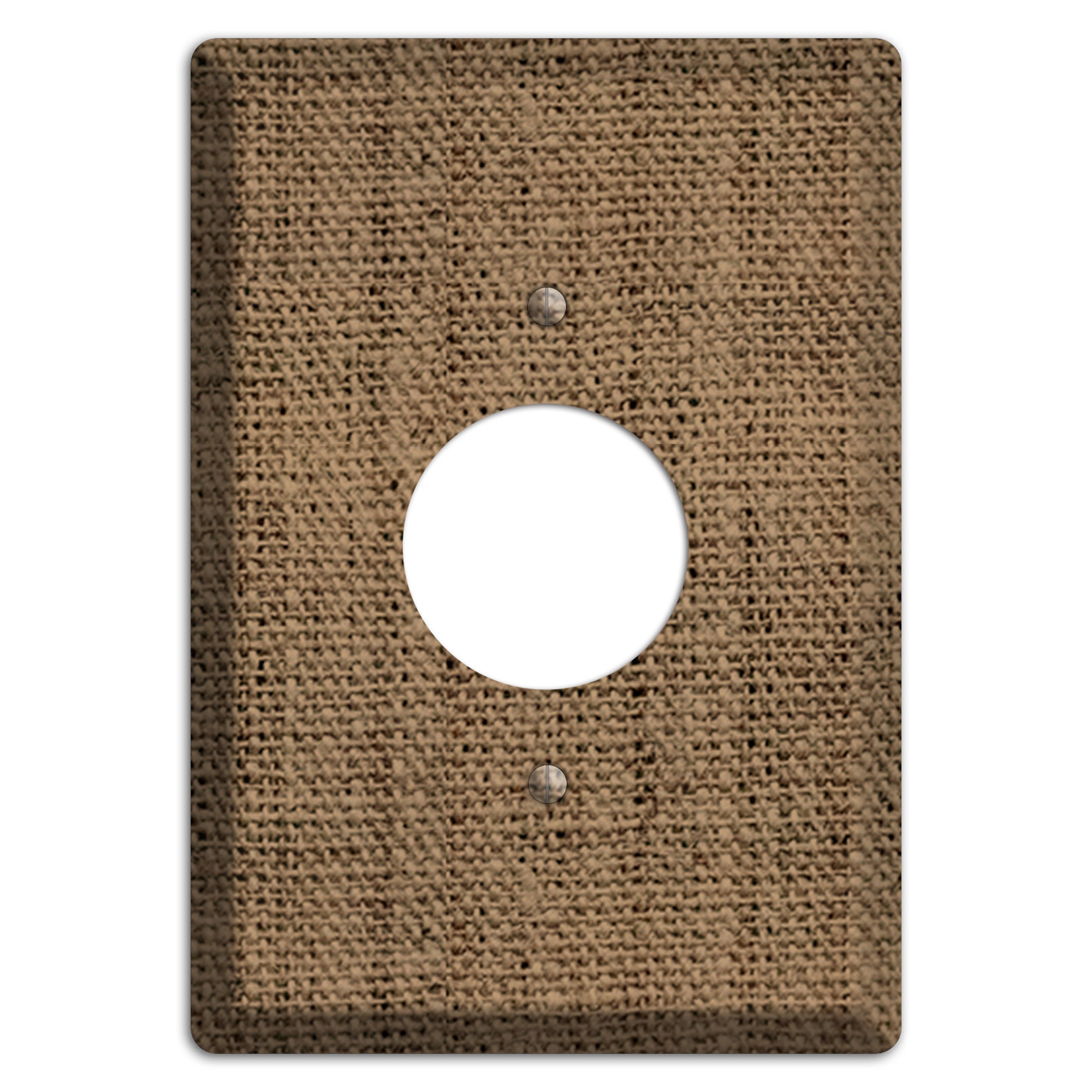 Shadow Burlap Single Receptacle Wallplate
