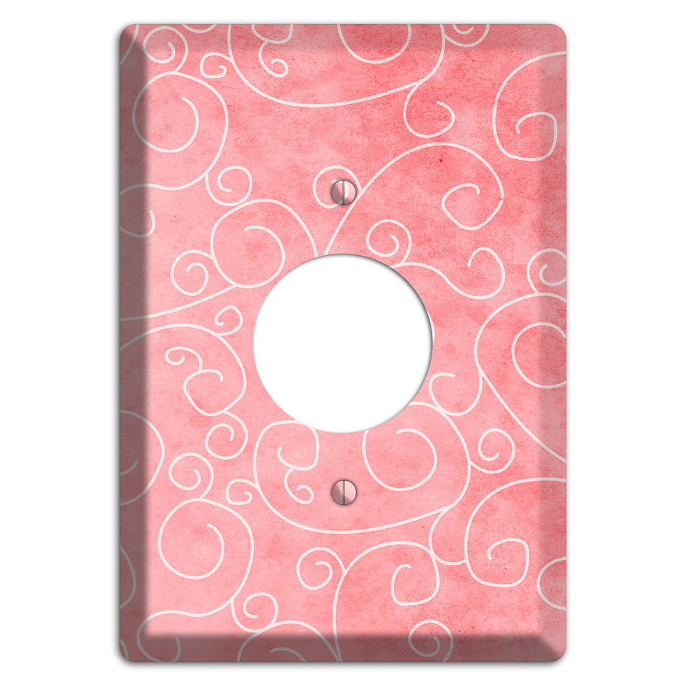 Azalea Soft Coral Single Receptacle Wallplate