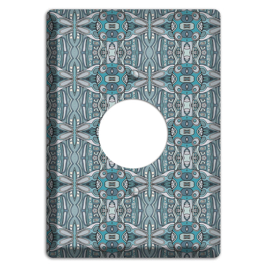 Blue Tapestry Single Receptacle Wallplate